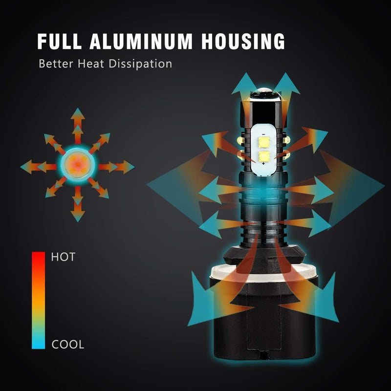 Antline مصابيح ضباب LED فائقة السطوع 50 واط 880 890 892 893 899 باللون الأبيض الزينون للاستخدام في مصابيح DRL أو الضباب (عبوات من 2) - Image 5